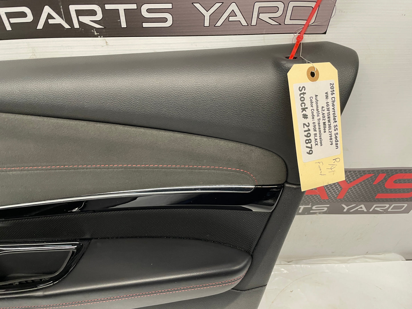 2016 Chevy SS Sedan RH Passenger Front Door Panel OEM - Day's Parts Yard