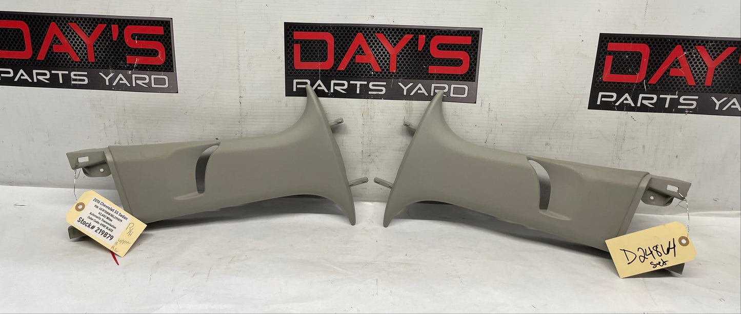 2016 Chevy SS Sedan RH & LH Interior Upper B Pillar Seat Belt Trim Panels OEM - Day's Parts Yard