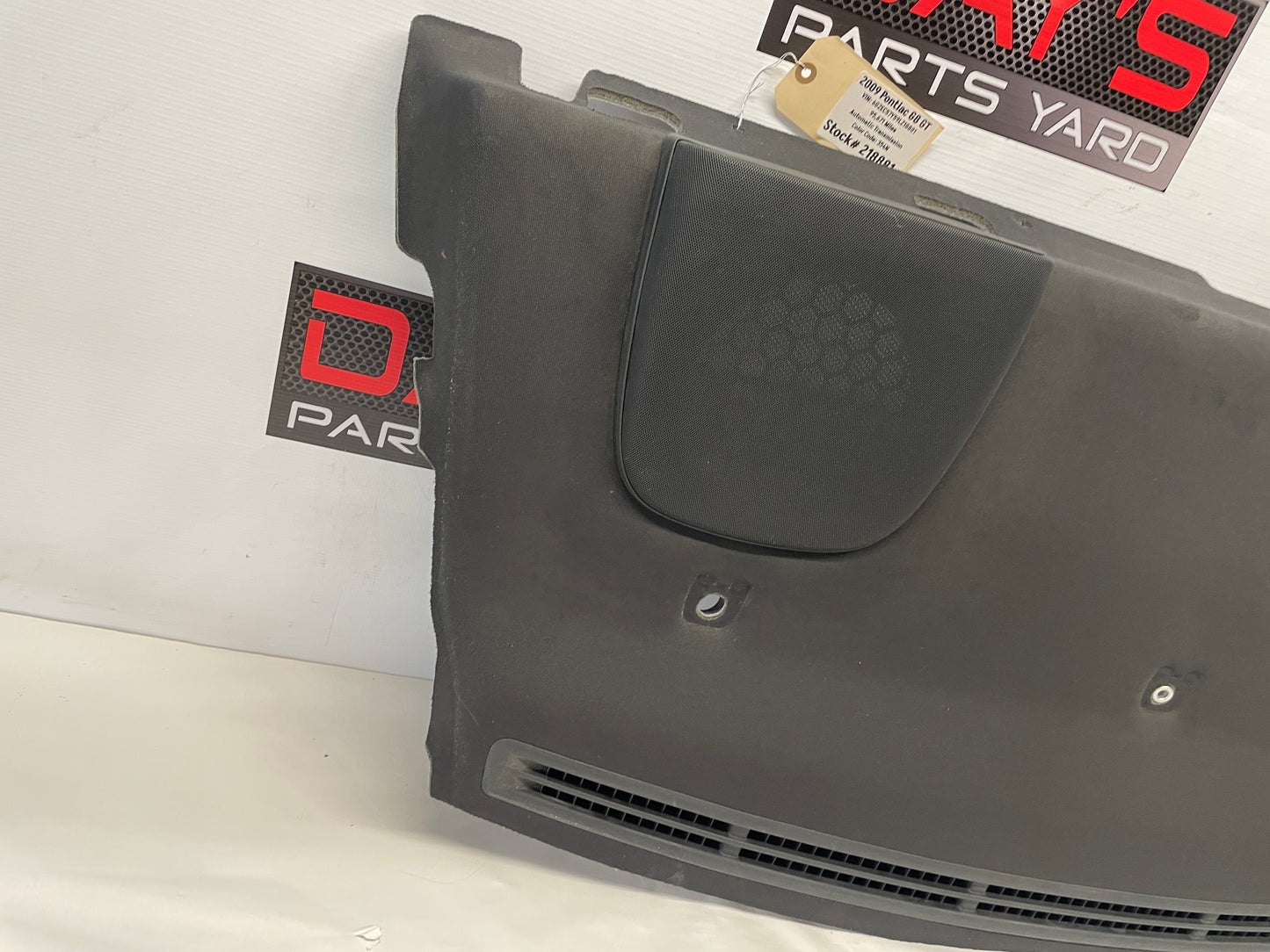 2009 Pontiac G8 GT Rear Package Shelf Deck Tray Trim OEM - Day's Parts Yard