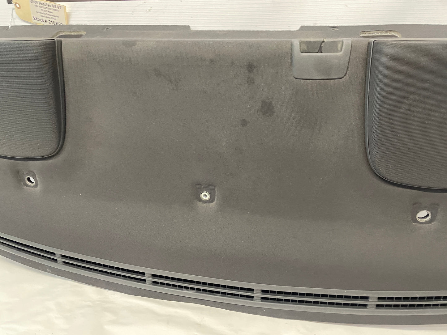 2009 Pontiac G8 GT Rear Package Shelf Deck Tray Trim OEM - Day's Parts Yard