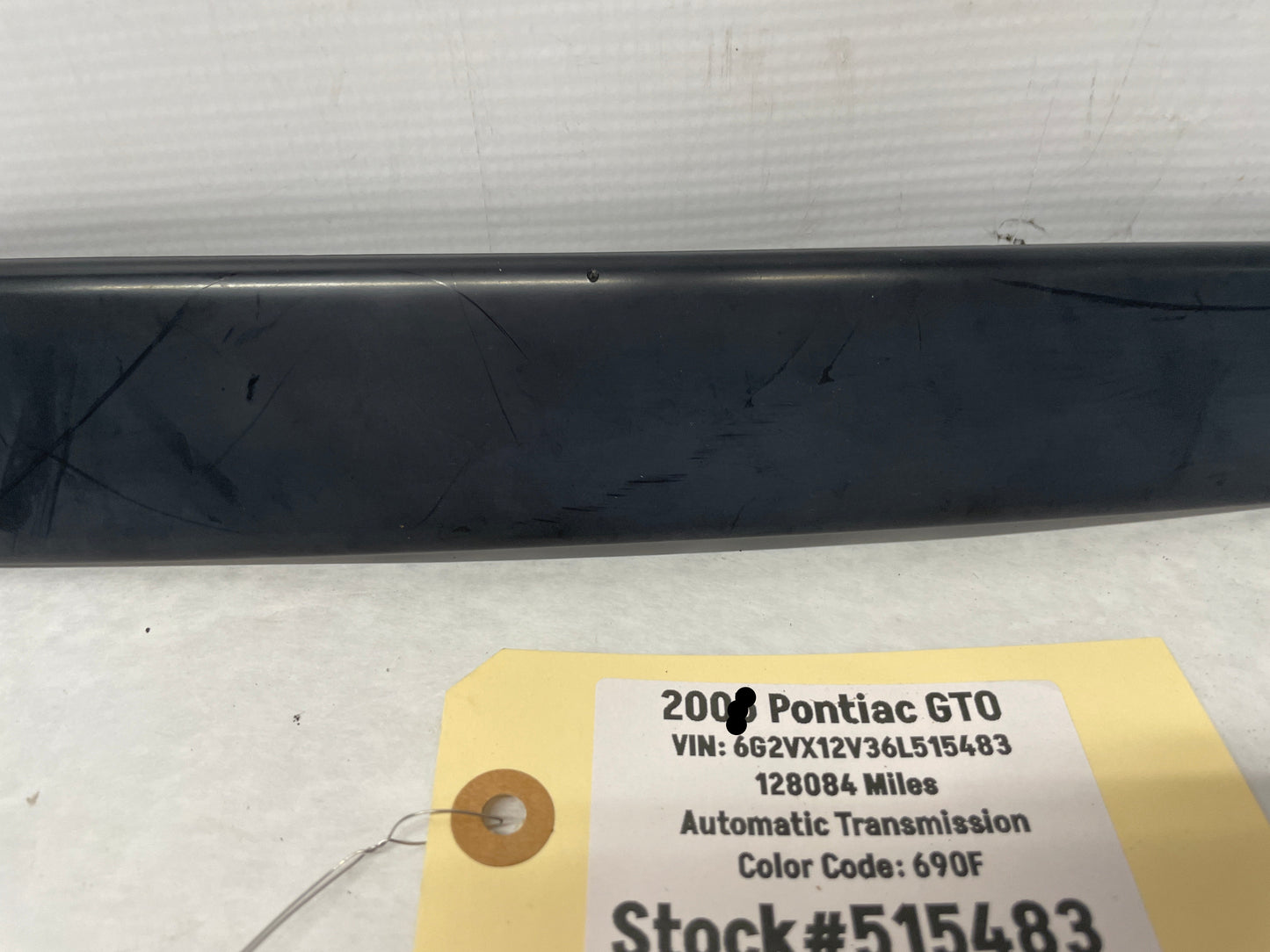 2006 Pontiac GTO LH Driver Exterior B Pillar Window Trim Applique Cover OEM - Day's Parts Yard