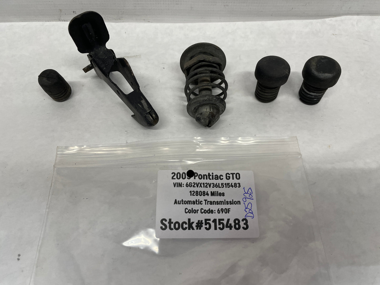 2006 Pontiac GTO Hood Release Safety Latch Striker & Adjustment Rubbers OEM - Day's Parts Yard