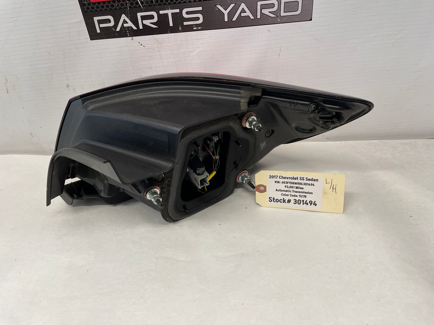 2017 Chevy SS Sedan LH Driver Outer Tail Light Taillight Lamp OEM - Day's Parts Yard
