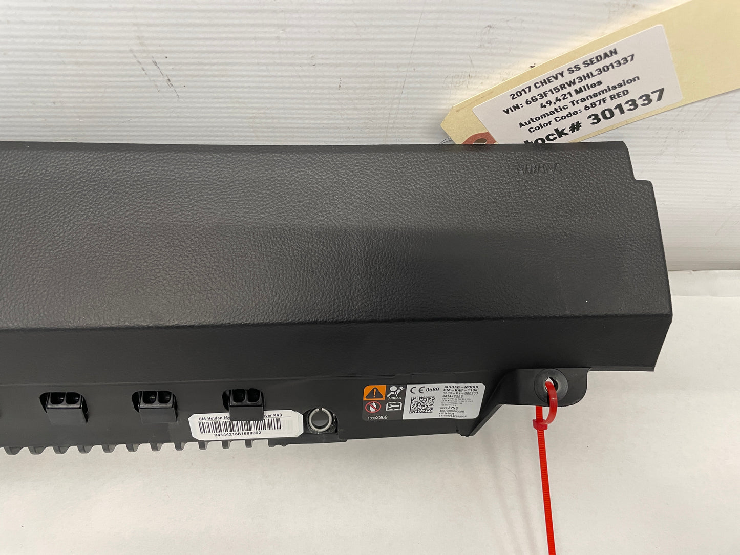 2017 Chevy SS Sedan RH Passenger Knee Dash Airbag Bag OEM - Day's Parts Yard