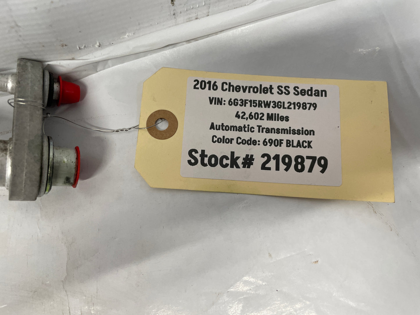 2016 Chevy SS Sedan AC A/C Air Conditioner Evaporator Line Hose Tube OEM - Day's Parts Yard