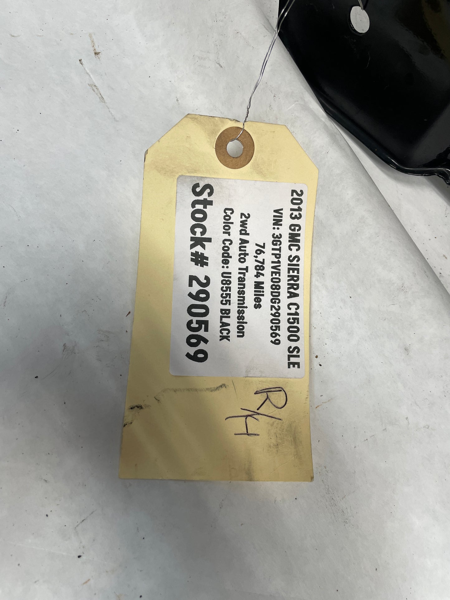 2013 GMC Sierra C1500 SLE RH Passenger Front Fender Black OEM - Day's Parts Yard