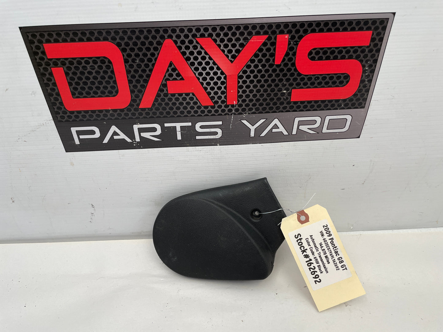 2009 Pontiac G8 GT Front LH Driver Seat Frame Cover Trim OEM - Day's Parts Yard