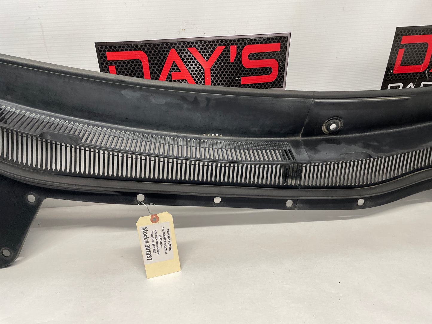 2017 Chevy SS Sedan Windshield Wiper Cowl Plastic Trim Panel Molding OEM - Day's Parts Yard