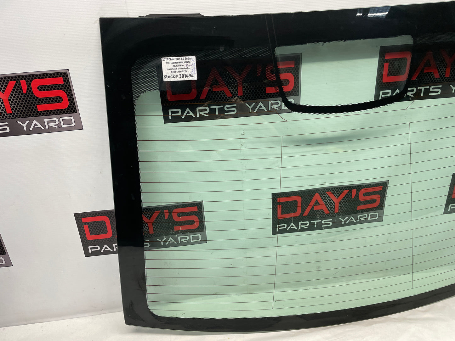 2017 Chevy SS Sedan Rear Back Glass Windshield Window OEM LOCAL PICK UP - Day's Parts Yard