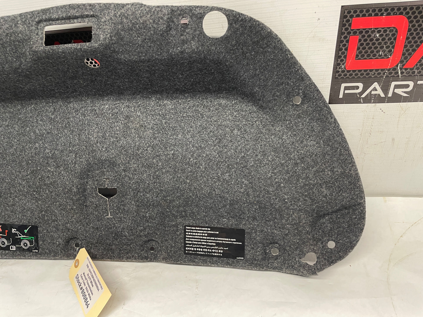 2014 Chevy Camaro ZL1 Convertible Trunk Deck Lid Liner Carpet Felt OEM - Day's Parts Yard