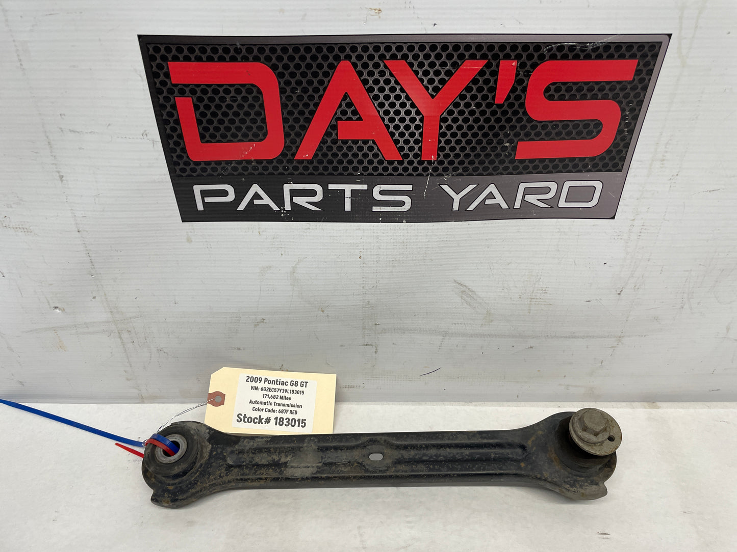 2009 Pontiac G8 GT RH Passenger Rear Suspension Trailing Control Arm OEM - Day's Parts Yard