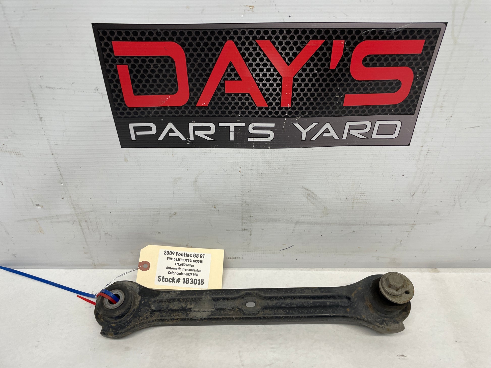 2009 Pontiac G8 GT RH Passenger Rear Suspension Trailing Control Arm OEM - Day's Parts Yard