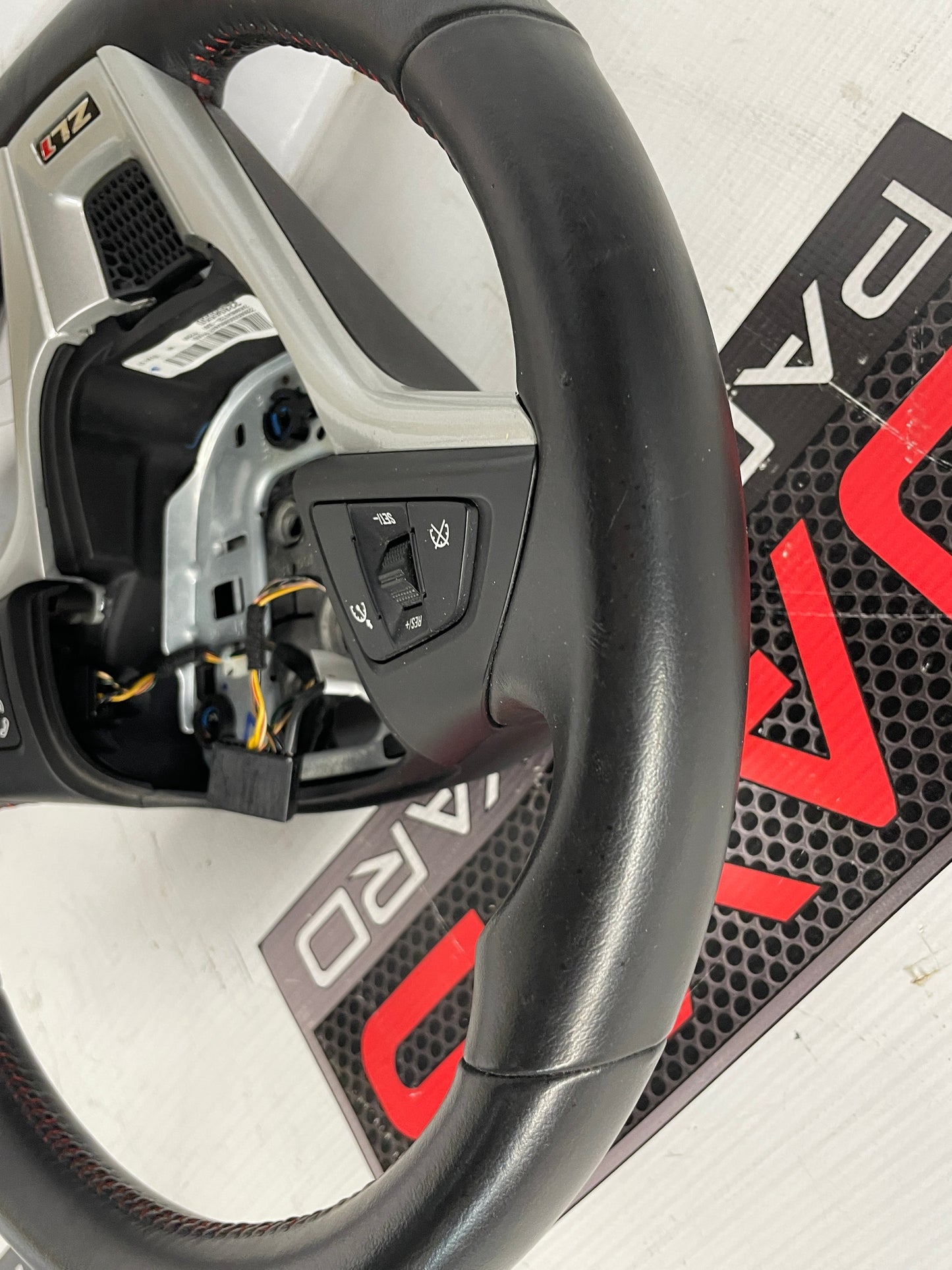 2014 Chevy Camaro ZL1 Convertible Steering Wheel w/ Buttons Black Leather OEM - Day's Parts Yard