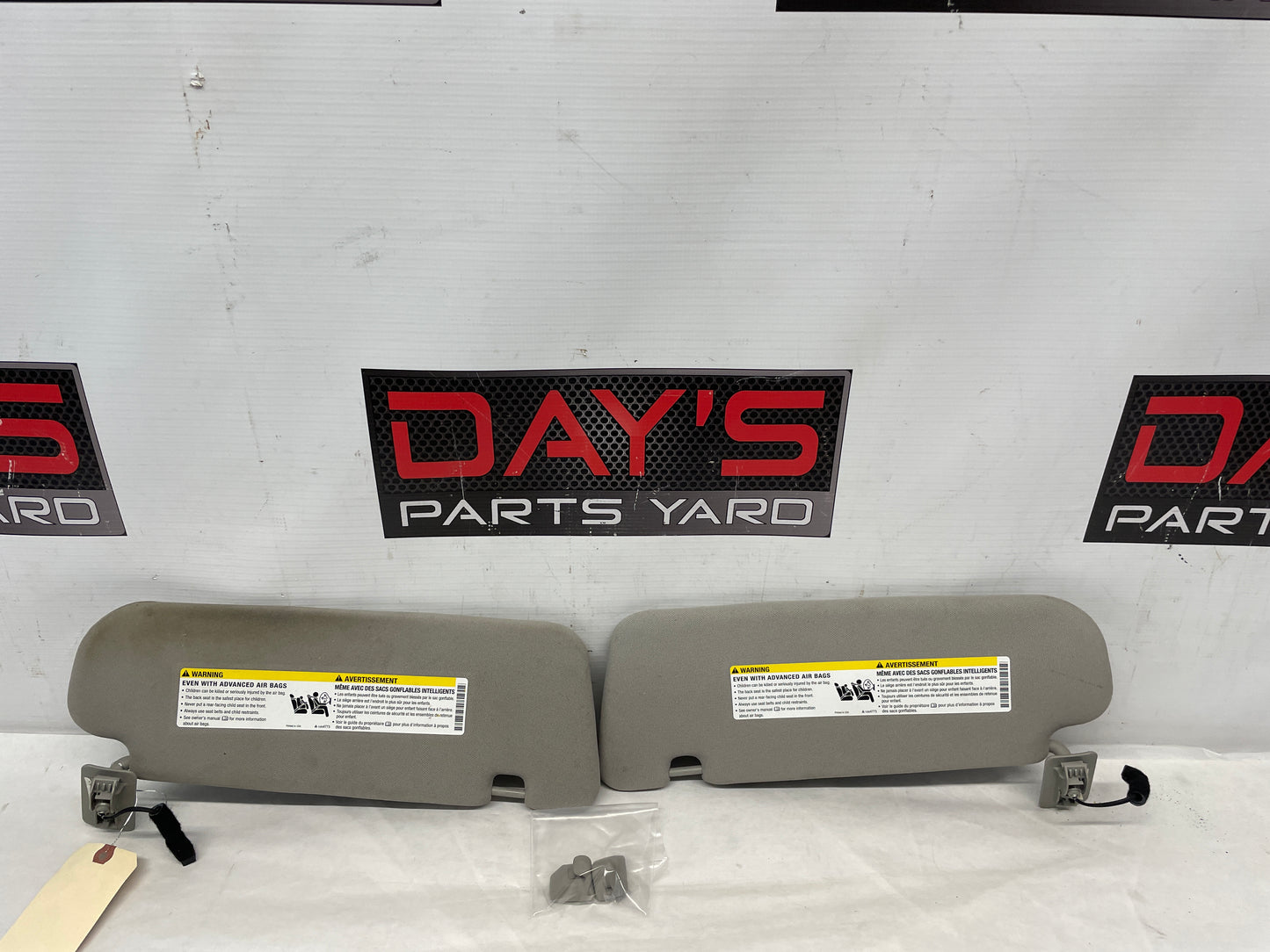 2017 Chevy SS Sedan RH & LH Sun Visor Sunvisor Set w/ Clips OEM - Day's Parts Yard