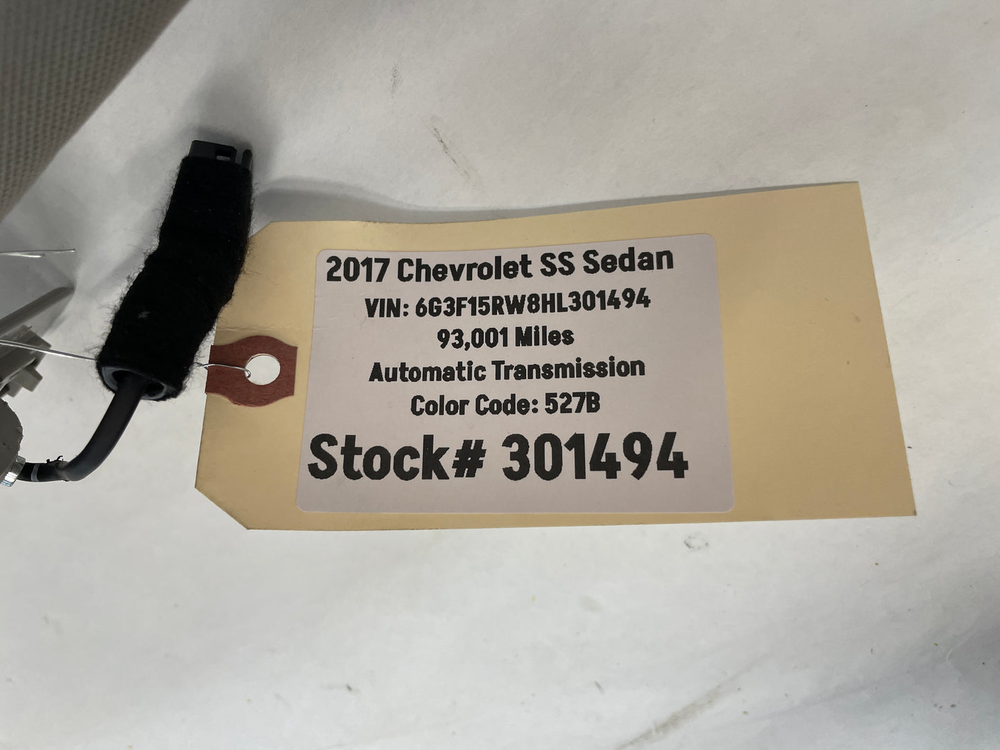 2017 Chevy SS Sedan RH & LH Sun Visor Sunvisor Set w/ Clips OEM - Day's Parts Yard