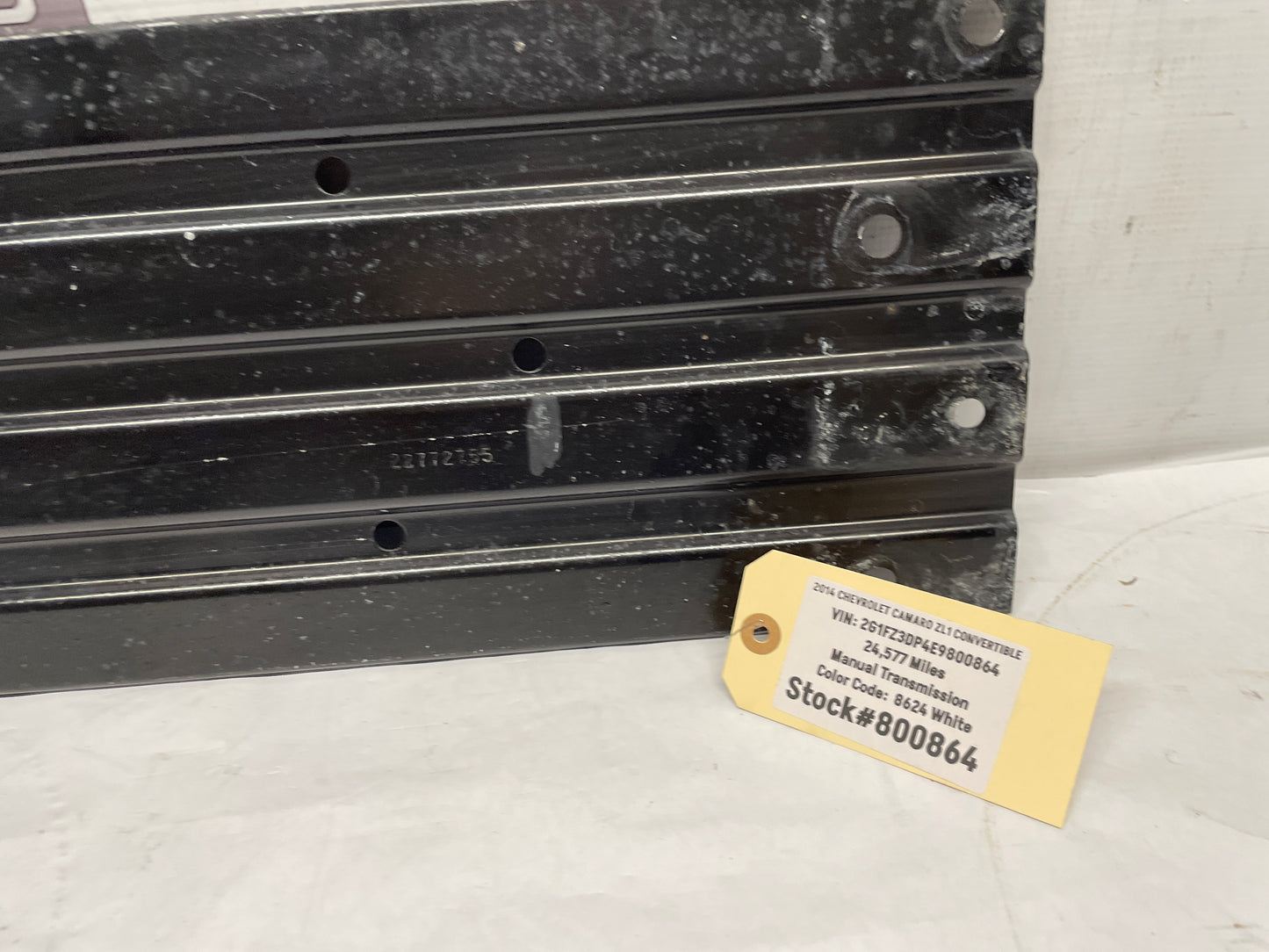 2014 Chevy Camaro ZL1 Convertible Lower Body Tunnel Brace OEM - Day's Parts Yard