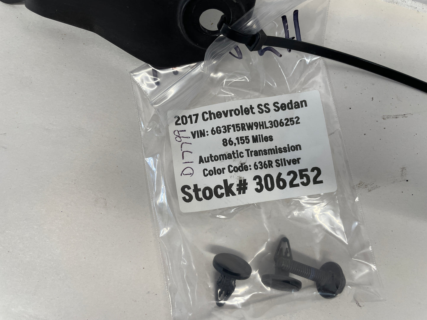 2017 Chevy SS Sedan Splash Shield Radiator Support Air Inlet Baffle OEM - Day's Parts Yard