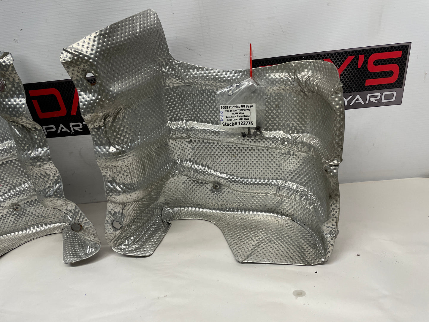 2008 Pontiac G8 RH & LH Exhaust Muffler Heat Shields OEM - Day's Parts Yard