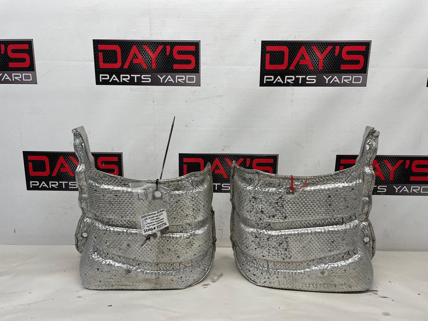 2008 Pontiac G8 RH & LH Exhaust Muffler Heat Shields OEM - Day's Parts Yard