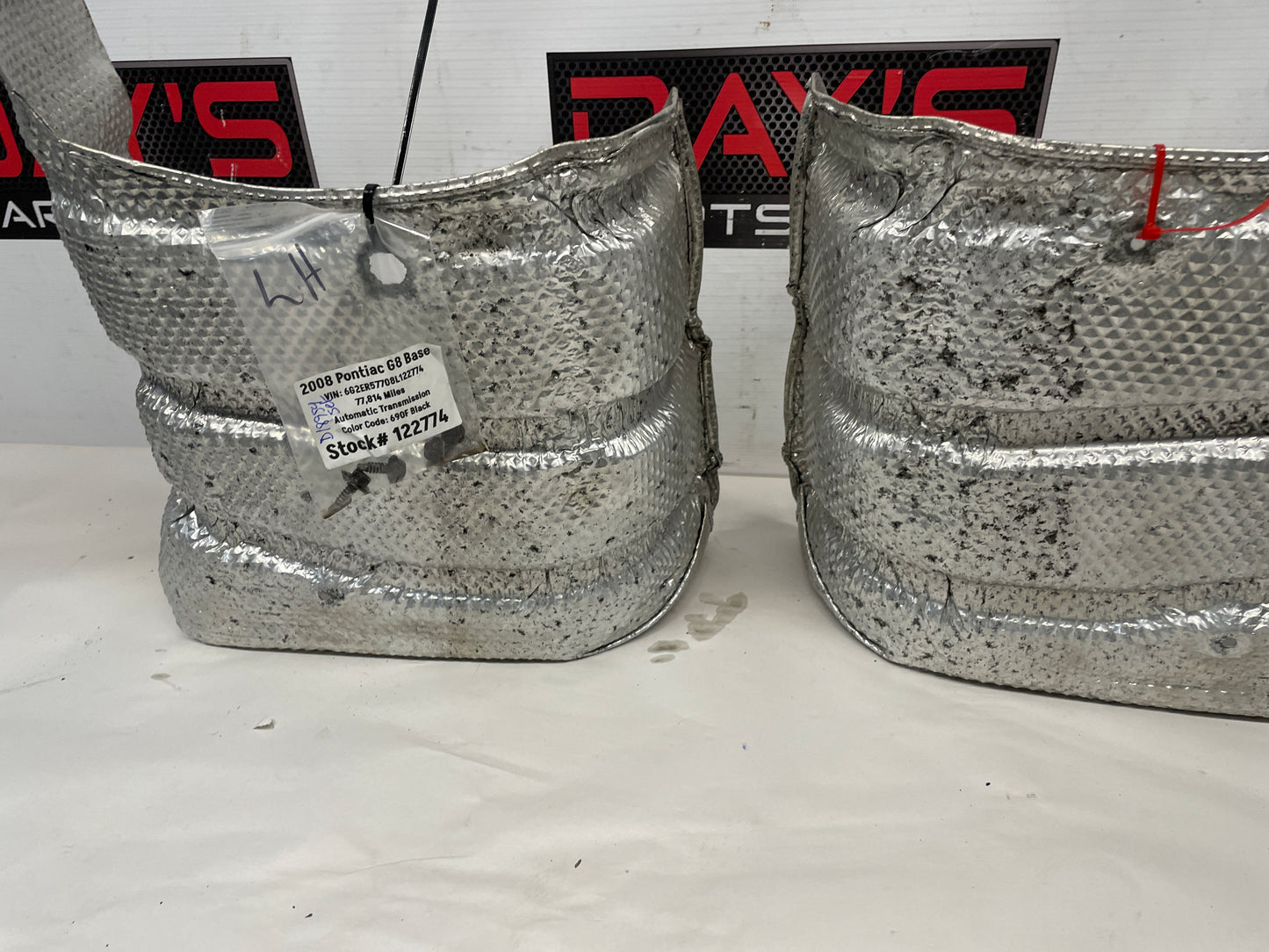2008 Pontiac G8 RH & LH Exhaust Muffler Heat Shields OEM - Day's Parts Yard