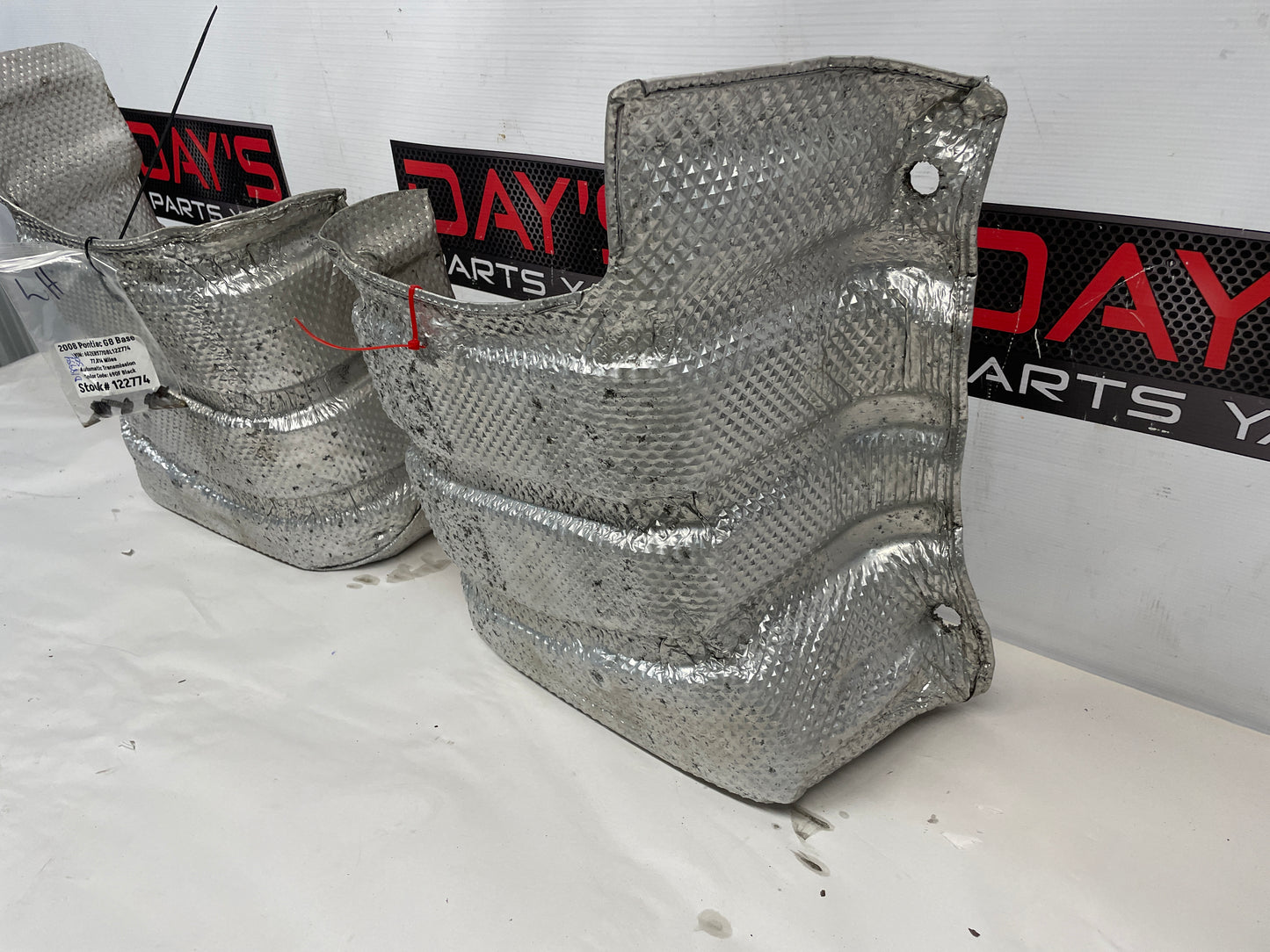 2008 Pontiac G8 RH & LH Exhaust Muffler Heat Shields OEM - Day's Parts Yard
