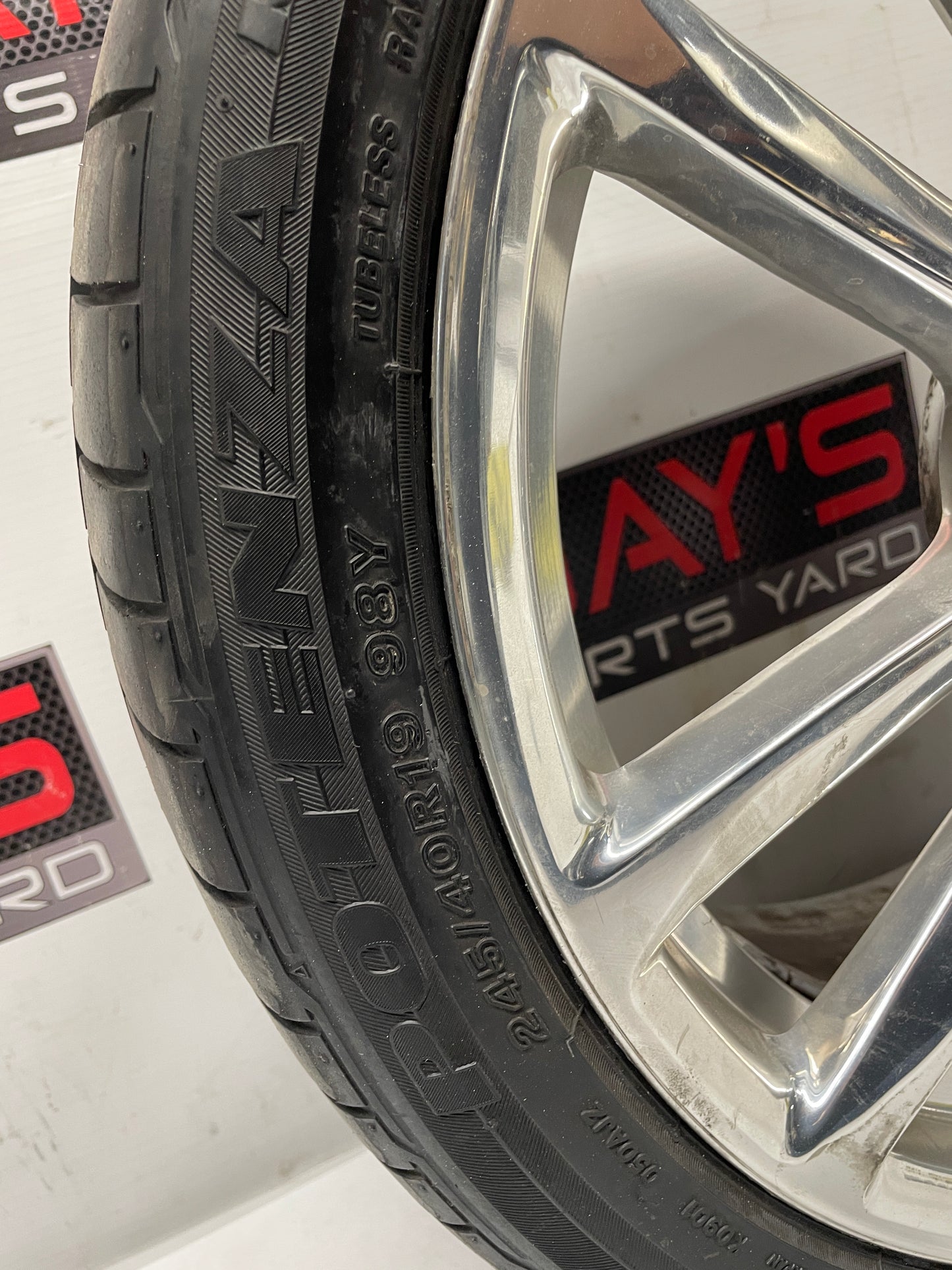 2014 Chevy SS Sedan Factory OEM Front Wheel w/ Bridgestone Potenza Tire 19X8.5 - Day's Parts Yard