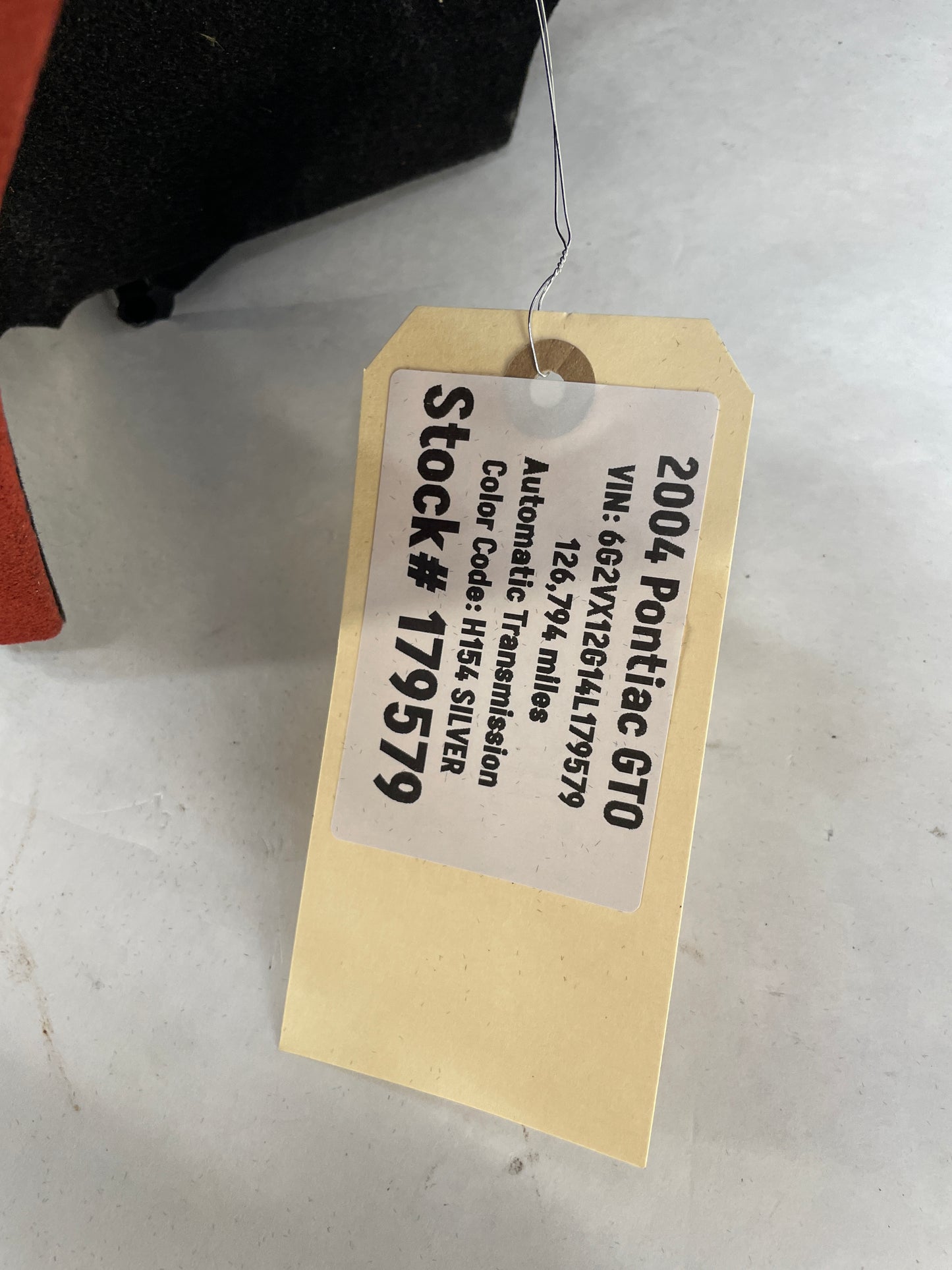 2004 Pontiac GTO Glove Box Assembly Compartment Red Suede OEM