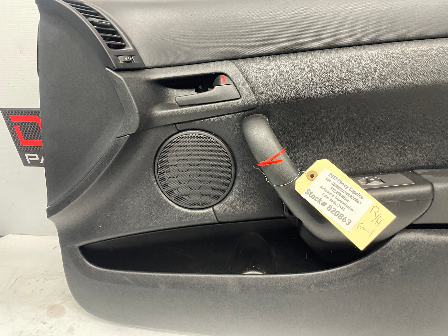 2013 Chevy Caprice RH Passenger Front Interior Door Panel Trim OEM - Day's Parts Yard