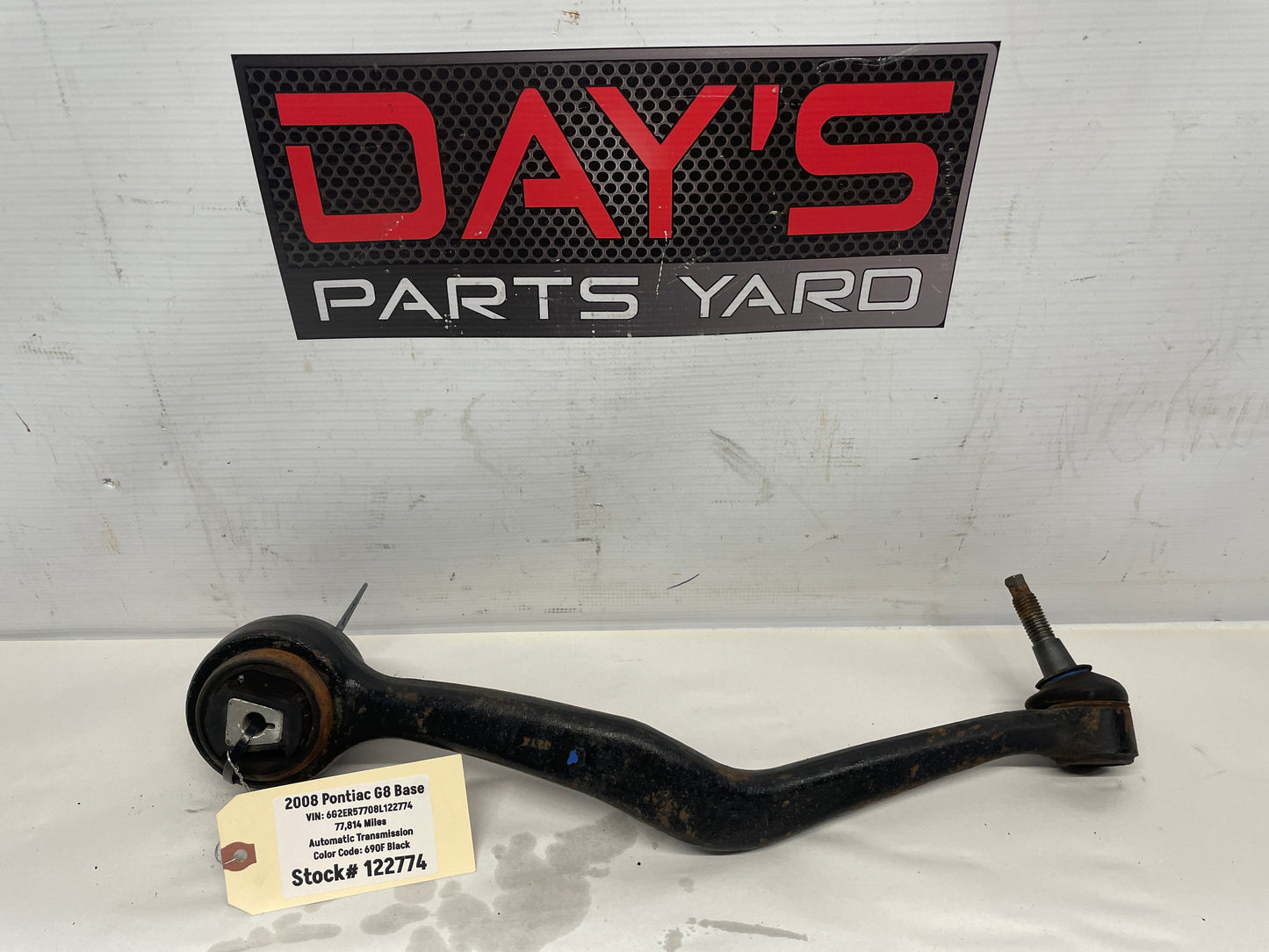 2008 Pontiac G8 LH Driver Front Lower Control Arm OEM - Day's Parts Yard