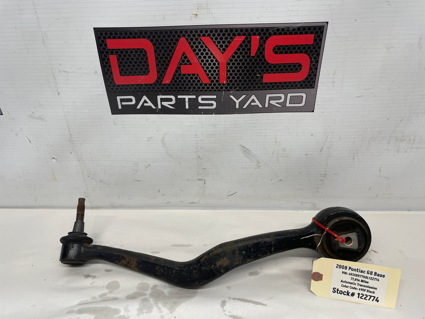 2008 Pontiac G8 RH Passenger Front Lower Control Arm OEM - Day's Parts Yard