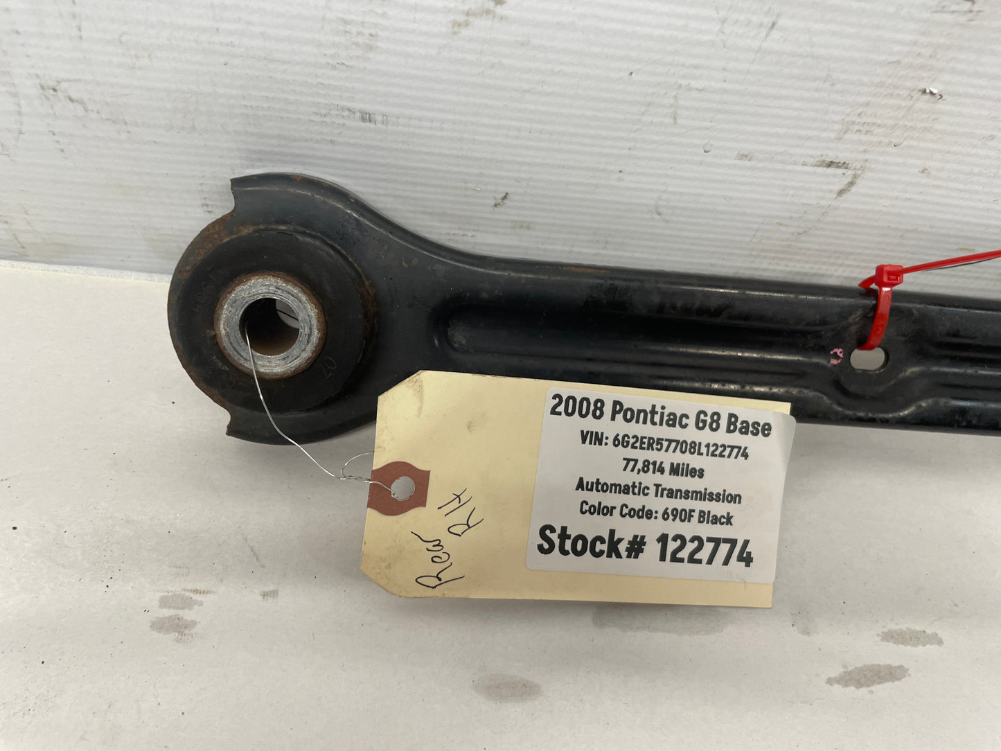 2008 Pontiac G8 RH Passenger Rear Suspension Trailing Drag Link Control Arm OEM - Day's Parts Yard