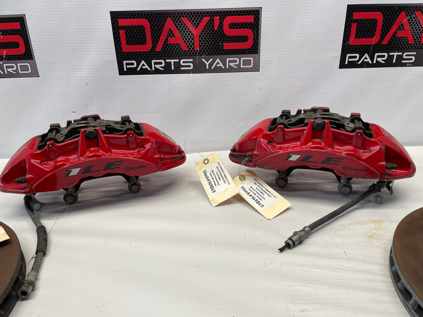ADD REARS 2019 Chevy Camaro ZL1 1LE Front Brembo Calipers w/ Rotors OEM - Day's Parts Yard