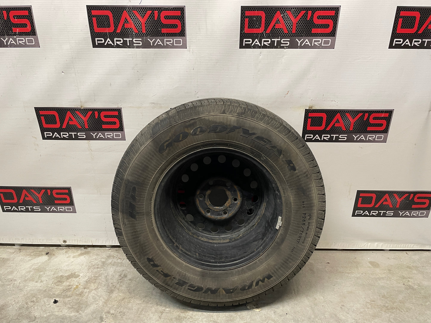 2013 GMC Sierra C1500 SLE Spare Tire Good Year Wrangler 265/70R17 - Day's Parts Yard
