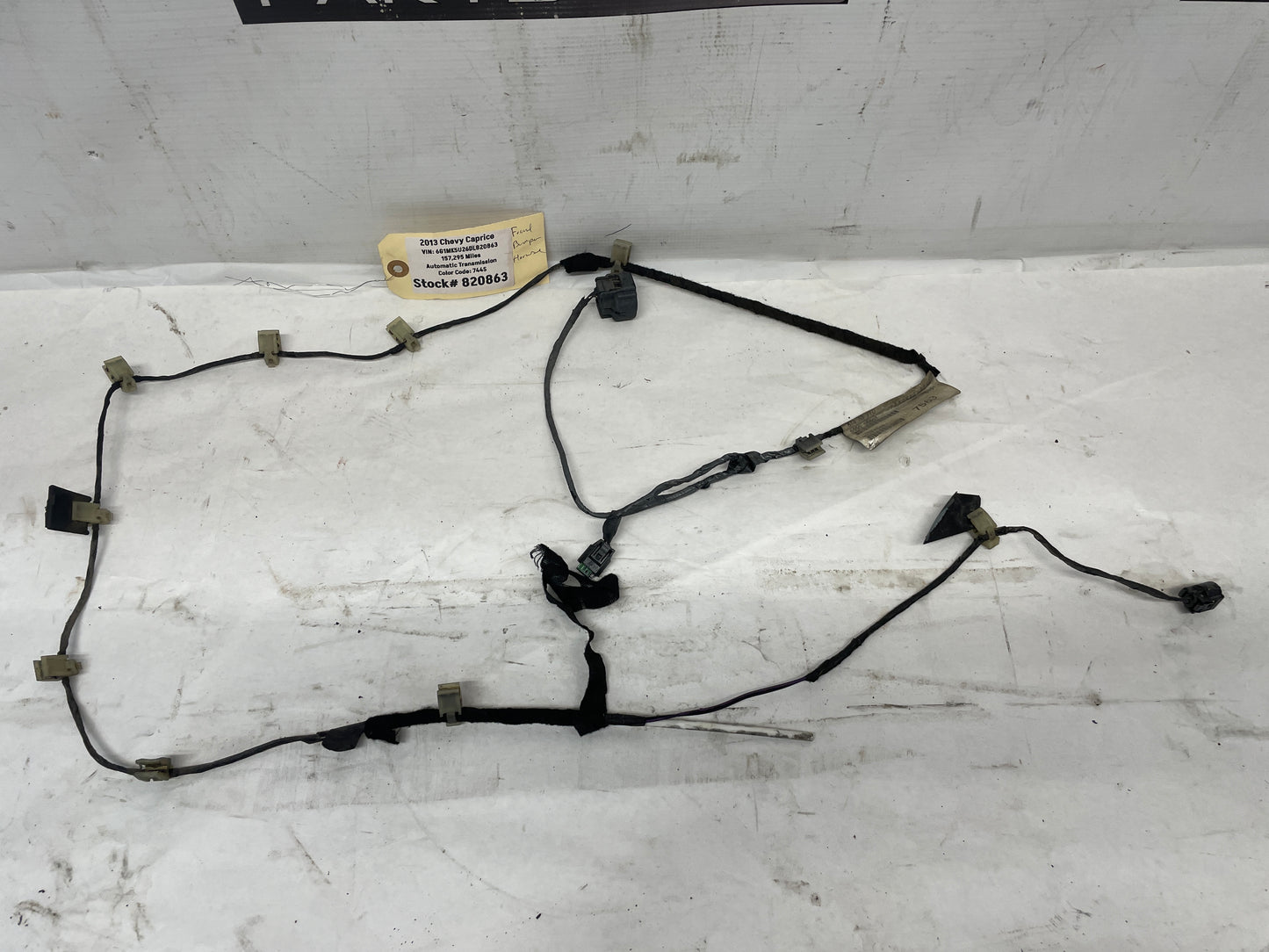2013 Chevy Caprice Front Bumper Fog Light Lamp Wire Wiring Harness OEM - Day's Parts Yard