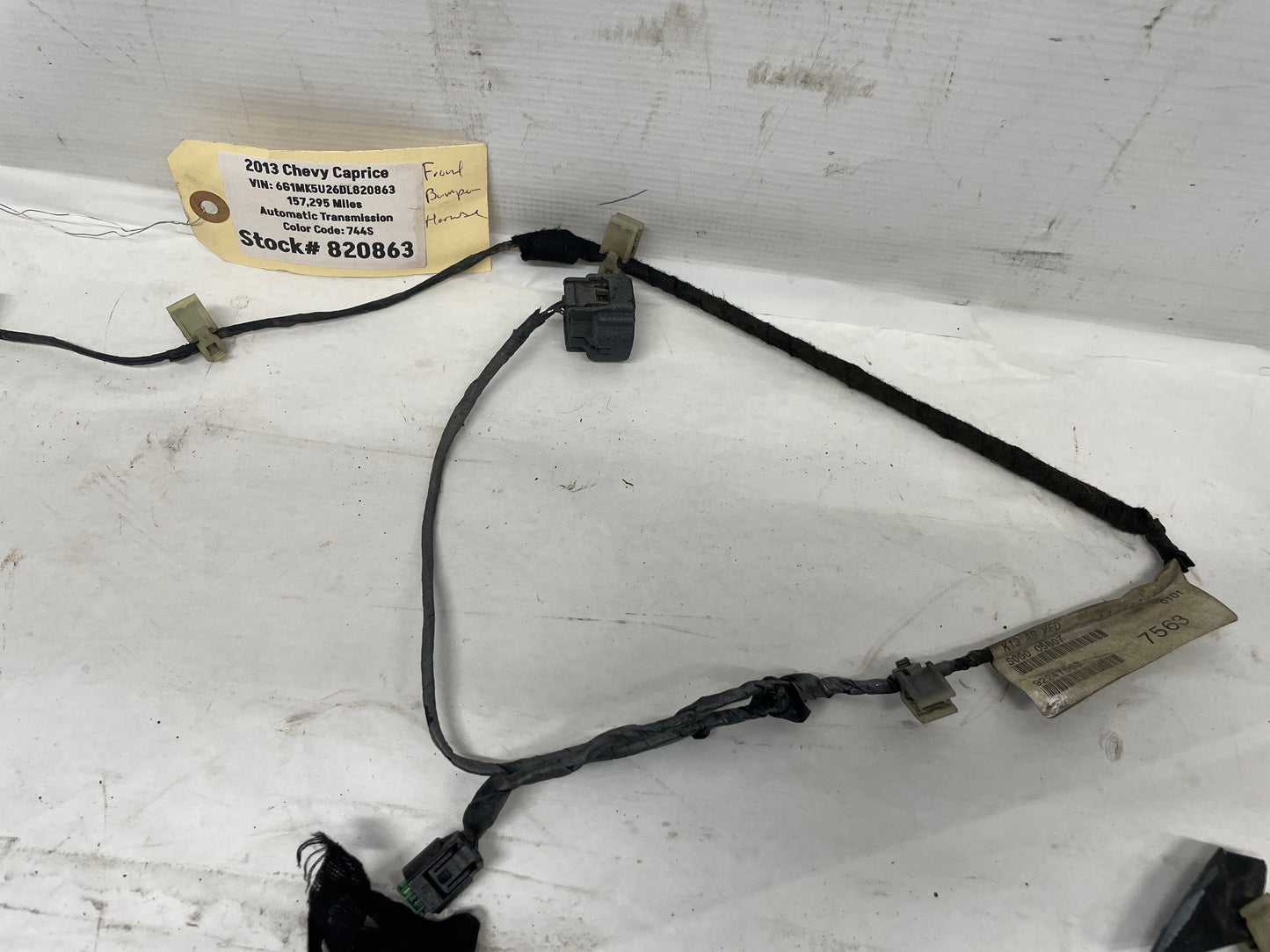 2013 Chevy Caprice Front Bumper Fog Light Lamp Wire Wiring Harness OEM - Day's Parts Yard