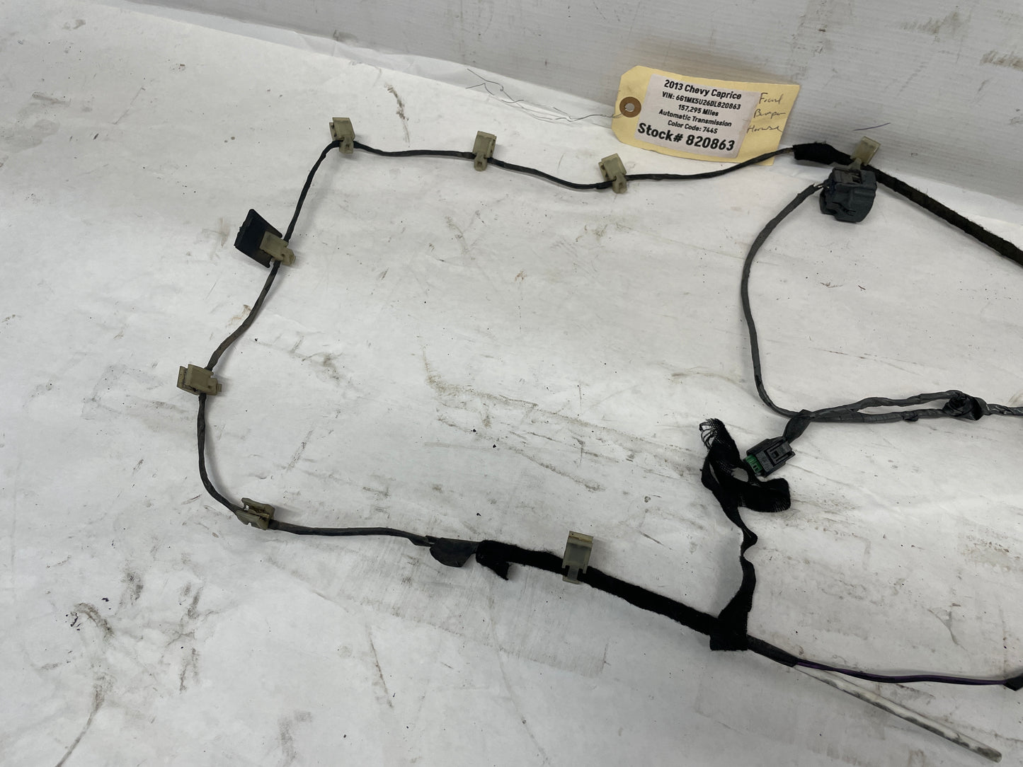 2013 Chevy Caprice Front Bumper Fog Light Lamp Wire Wiring Harness OEM - Day's Parts Yard
