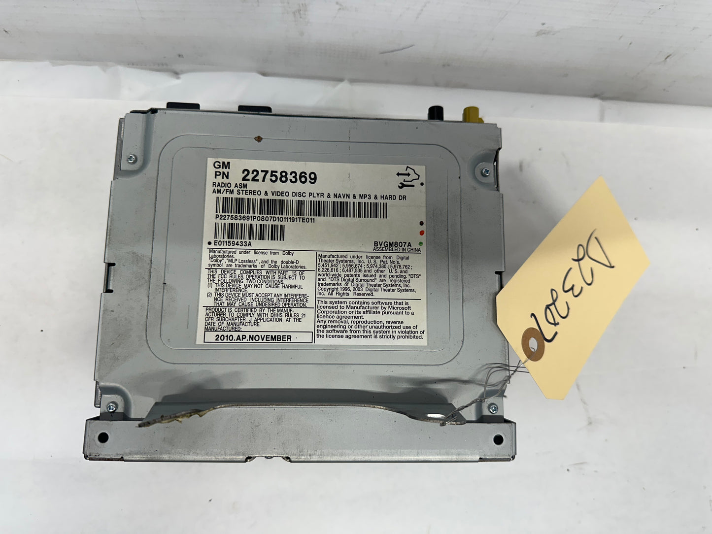 2011 Cadillac CTS-V Coupe Radio CD Player Navigation Receiver Box OEM - Day's Parts Yard