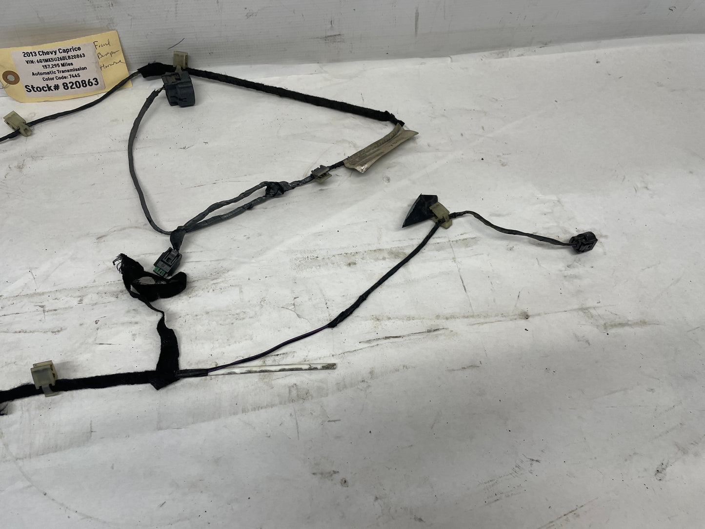 2013 Chevy Caprice Front Bumper Fog Light Lamp Wire Wiring Harness OEM - Day's Parts Yard