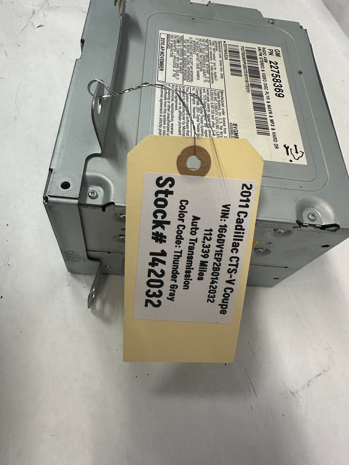 2011 Cadillac CTS-V Coupe Radio CD Player Navigation Receiver Box OEM - Day's Parts Yard