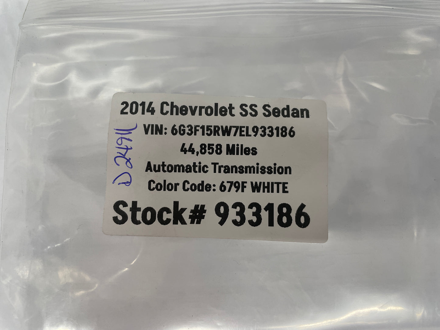 2014 Chevy SS Sedan Owners Manual Book OEM - Day's Parts Yard