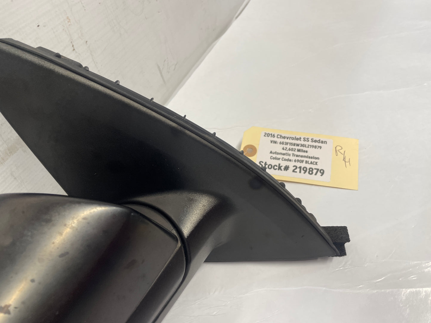 2016 Chevy SS Sedan RH Passenger Exterior Out Side Mirror Black OEM - Day's Parts Yard