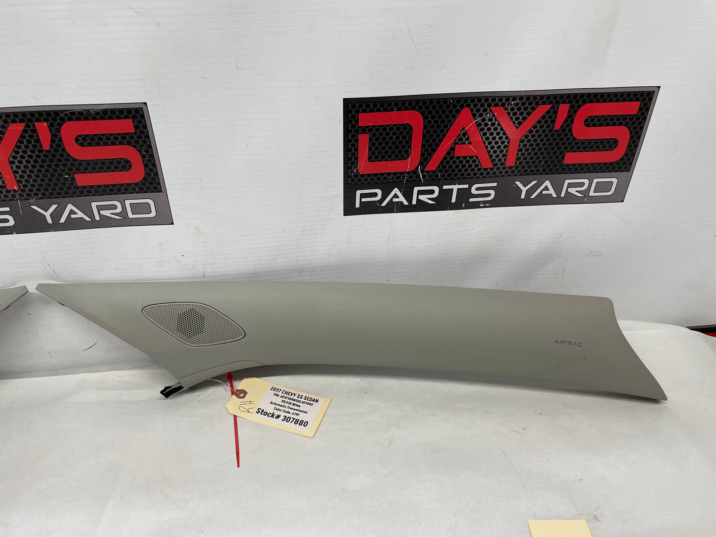 2014 Chevy SS Sedan RH & LH Interior A Pillar Trim Moldings OEM - Day's Parts Yard