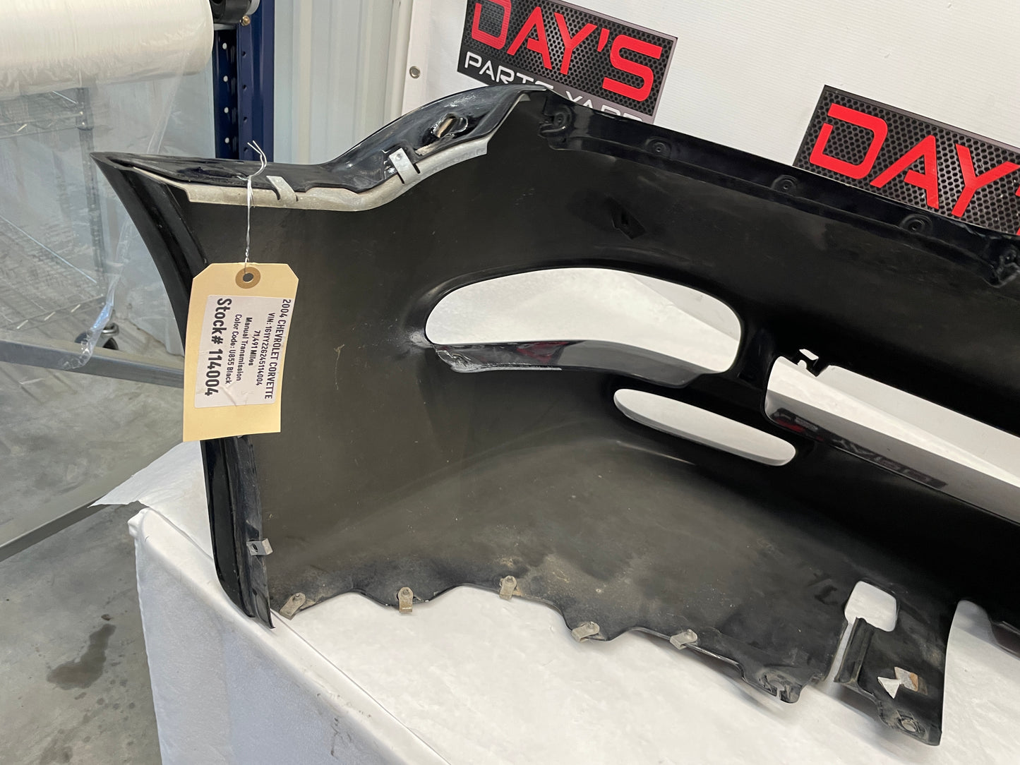2004 Chevy Corvette Front Bumper Cover Black OEM