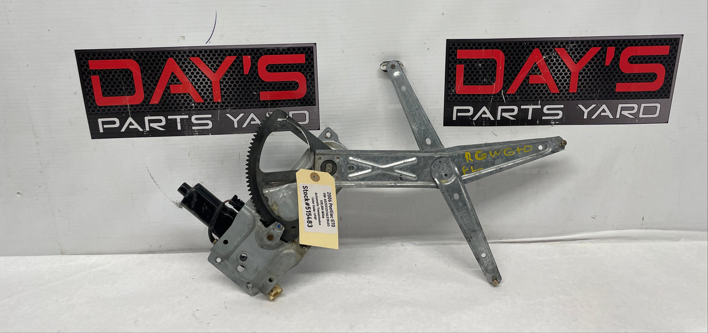 2006 Pontiac GTO LH Driver Front Window Regulator Motor OEM - Day's Parts Yard