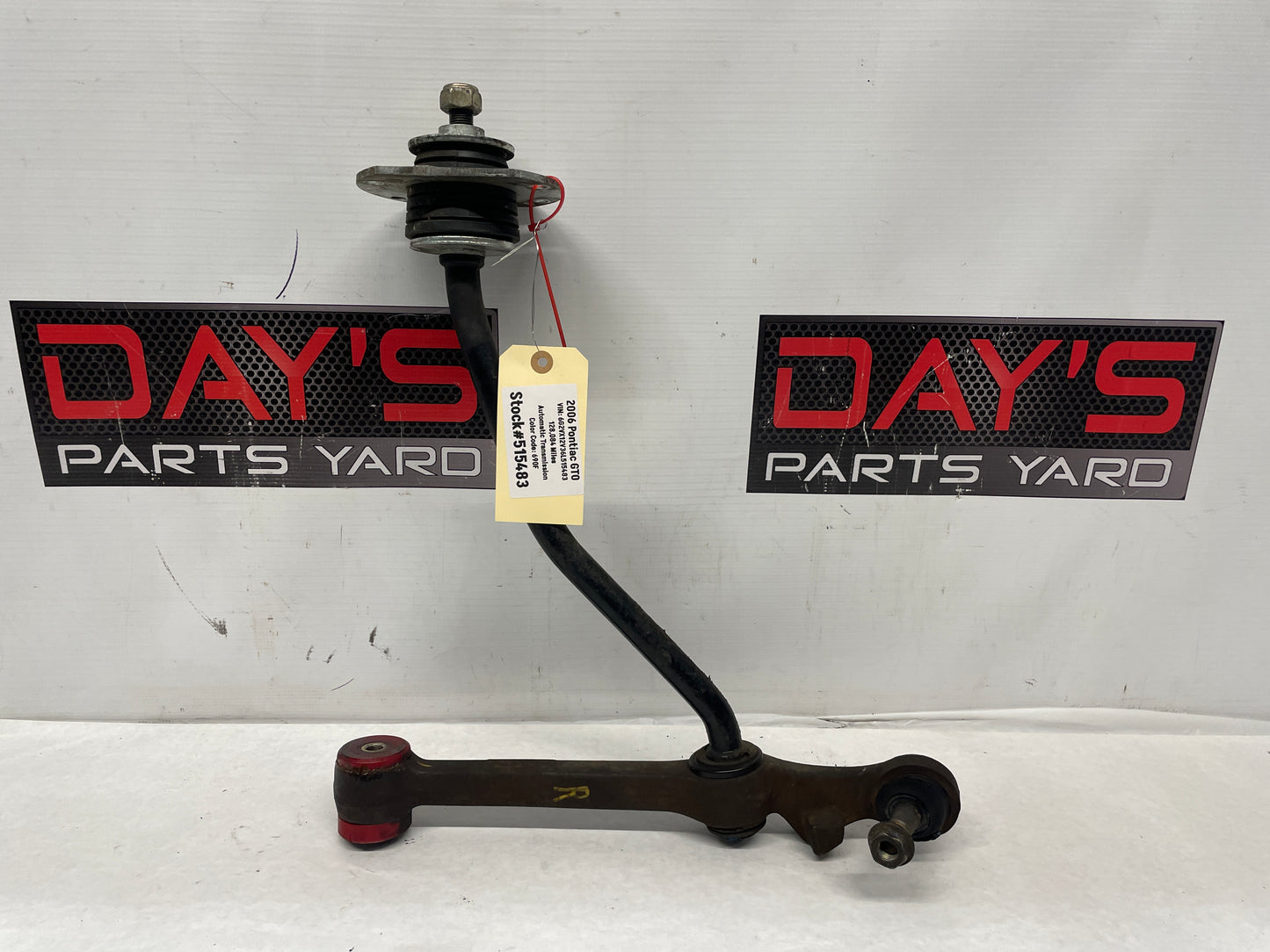 2006 Pontiac GTO RH Passenger Front Suspension Lower Control Arm Radius Rod OEM - Day's Parts Yard