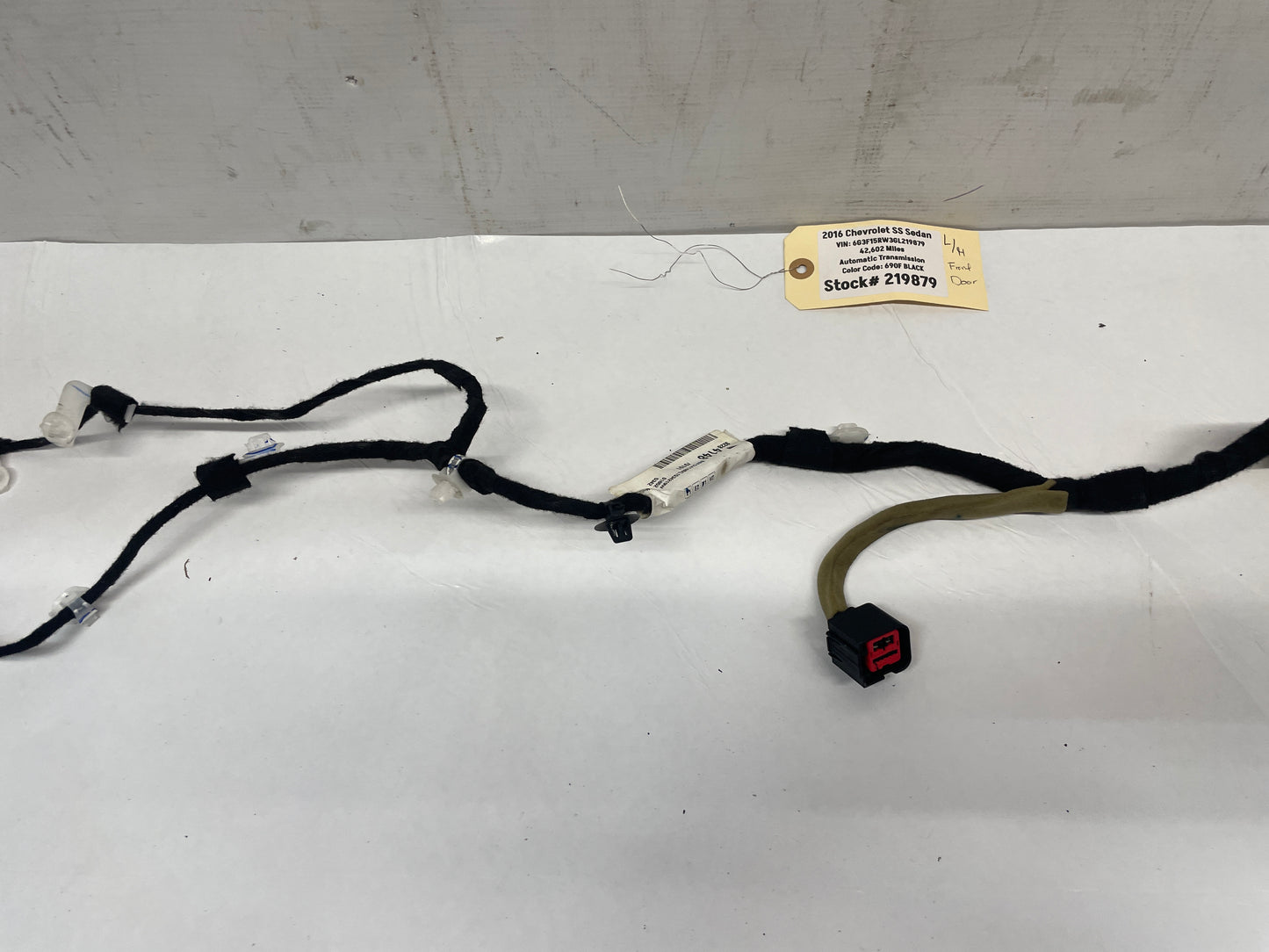 2016 Chevy SS Sedan Front LH Driver Door Wire Wiring Harness OEM - Day's Parts Yard