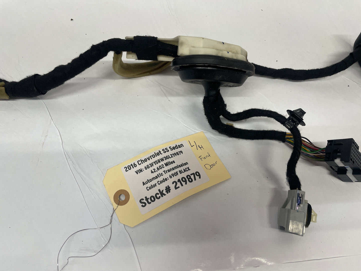 2016 Chevy SS Sedan Front LH Driver Door Wire Wiring Harness OEM - Day's Parts Yard