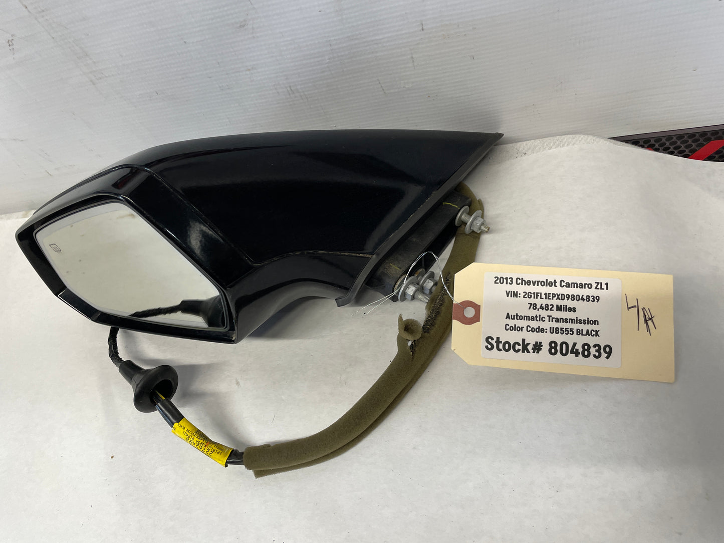 2013 Chevy Camaro ZL1 LH Driver Exterior Door Mirror OEM - Day's Parts Yard