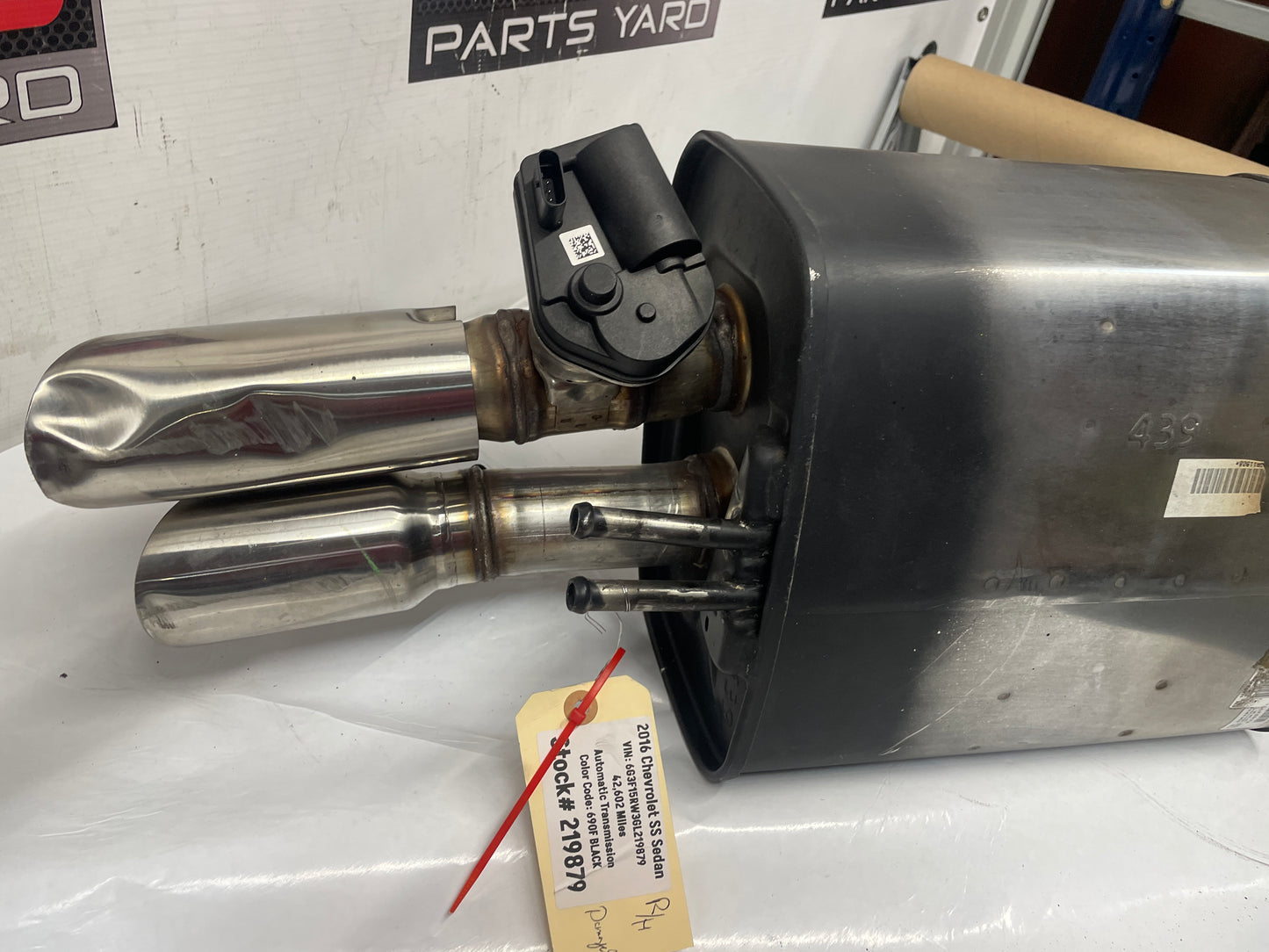 2016 Chevy SS Sedan Factory OEM Bi Mode RH & LH Exhaust Mufflers OEM - Day's Parts Yard