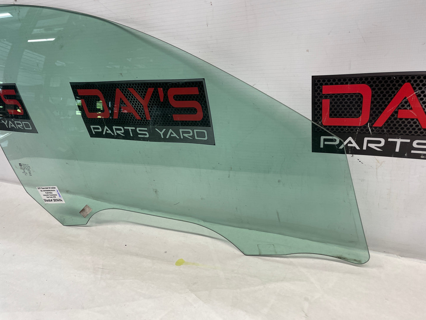 2017 Chevy SS Sedan RH Passenger Front Door Window Glass OEM - Day's Parts Yard